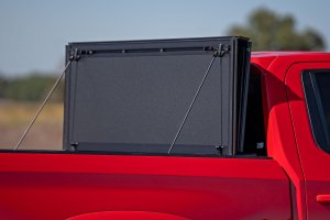 Chevrolet Silverado 1500 Hard Tri-Fold Bed Cover - Rough Country - Flip-Up - '19-'24 Chevrolet Silverado 1500 Hard Tri-Fold Bed Cover - Rough Country - Flip-Up - '19-'24
